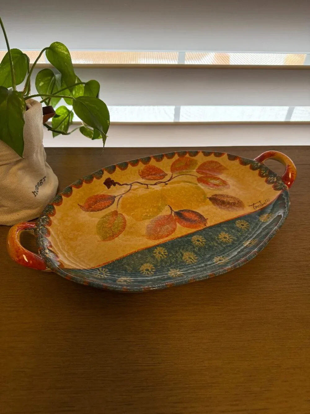 VTG Ceramiche Tombelli Oval Serving Platter